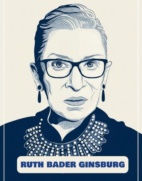 ruth bader ginsburg Imagen mujer representativa en el derecho en Colombia.